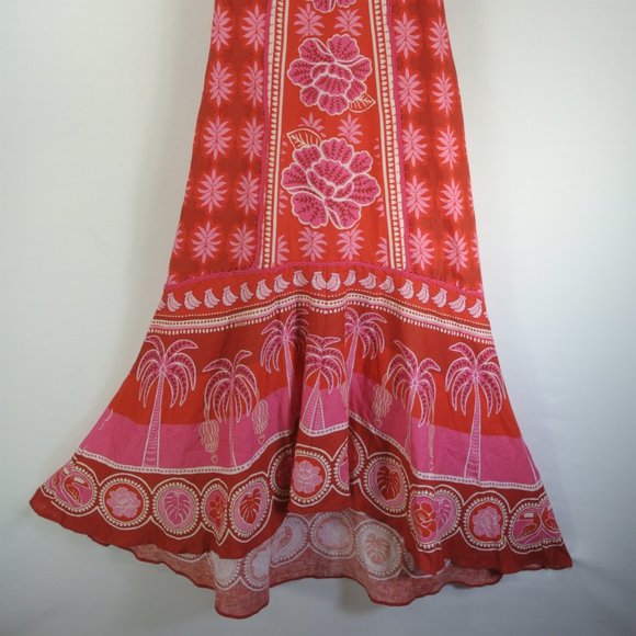 NEW Farm Rio Summer Sunrise Mixed Palm Maxi Dress Size M #1434 - Picture 8 of 13